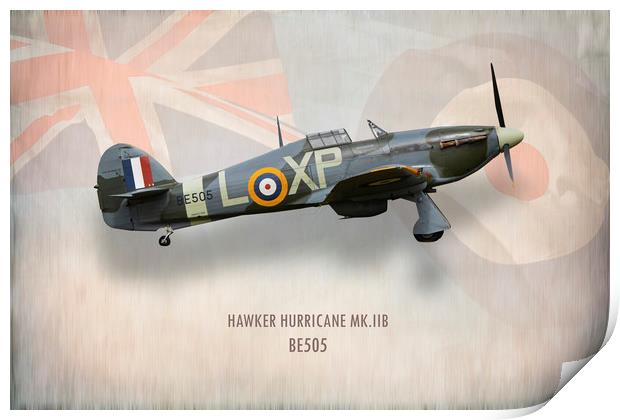 Hawker Hurricane Mk.IIB BE505 Print by J Biggadike