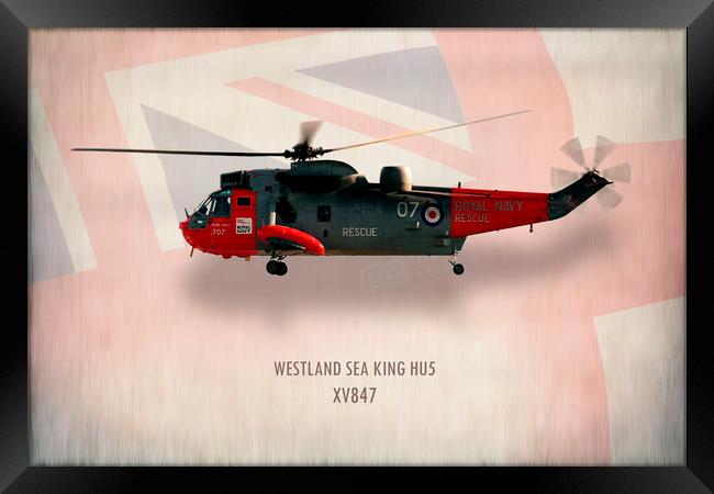 Westland Sea King HU5 XV847 Framed Print by J Biggadike
