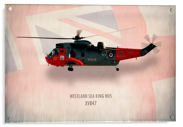 Westland Sea King HU5 XV847 Acrylic by J Biggadike