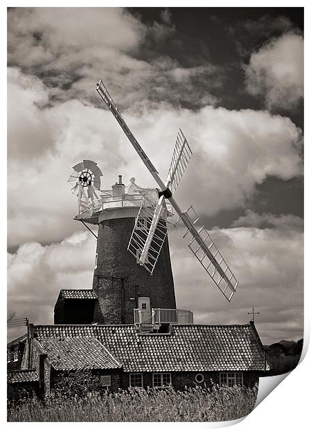 Cley Windmill Print by Robert Geldard
