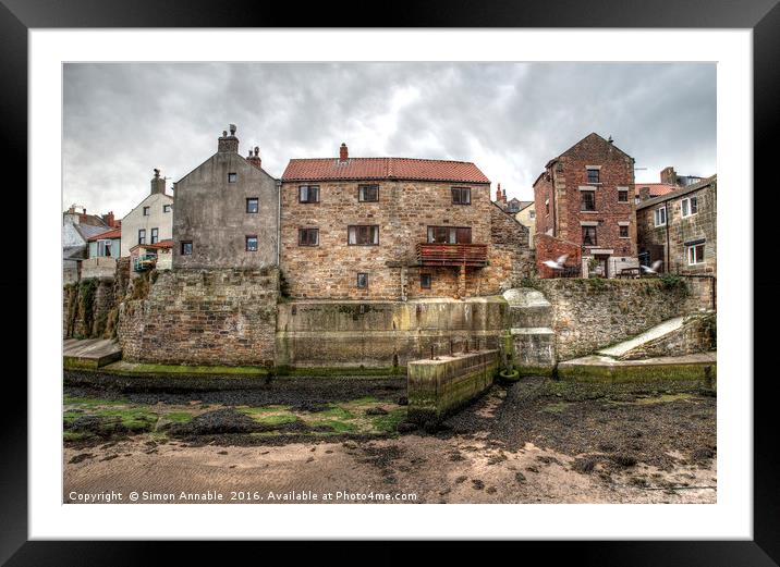 Staithes Architecture Framed Mounted Print by Simon Annable