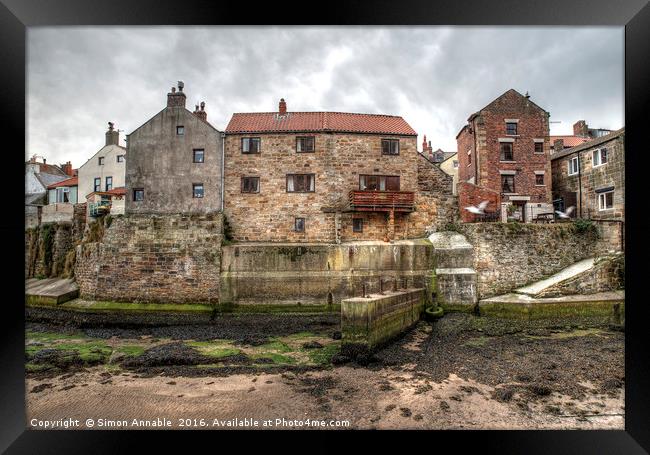 Staithes Architecture Framed Print by Simon Annable