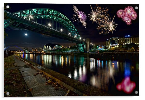 Tyne Bridge, Newcastle upon Tyne. Acrylic by David Lewins (LRPS)