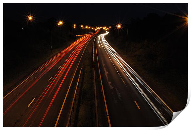Light Trails Print by Julie Speirs