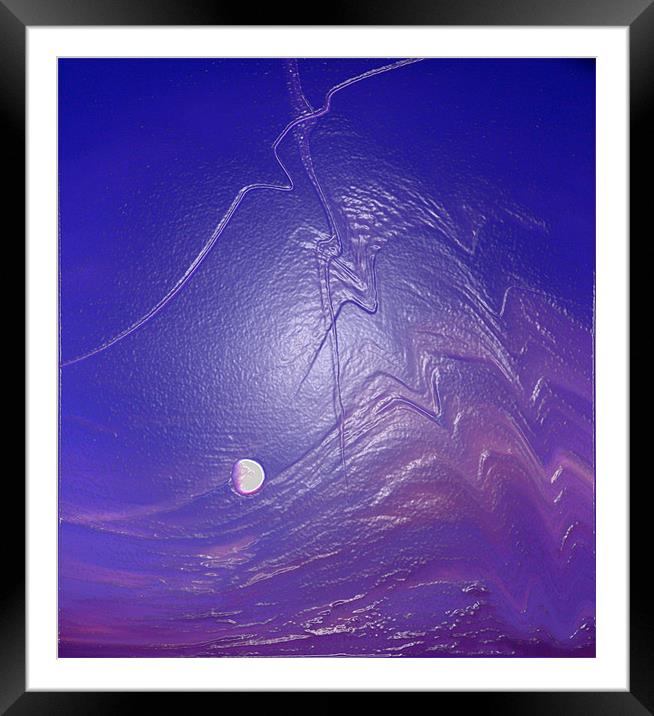 Twisted moon Framed Mounted Print by Peter Elliott 
