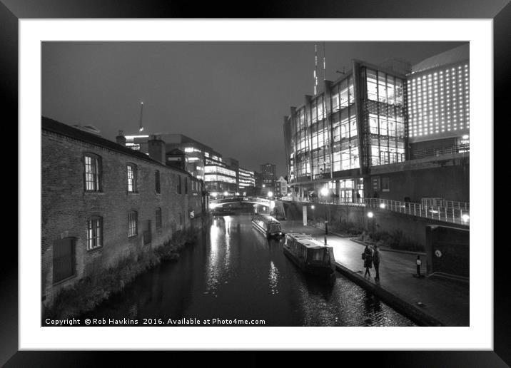Broad St Reflections  Framed Mounted Print by Rob Hawkins