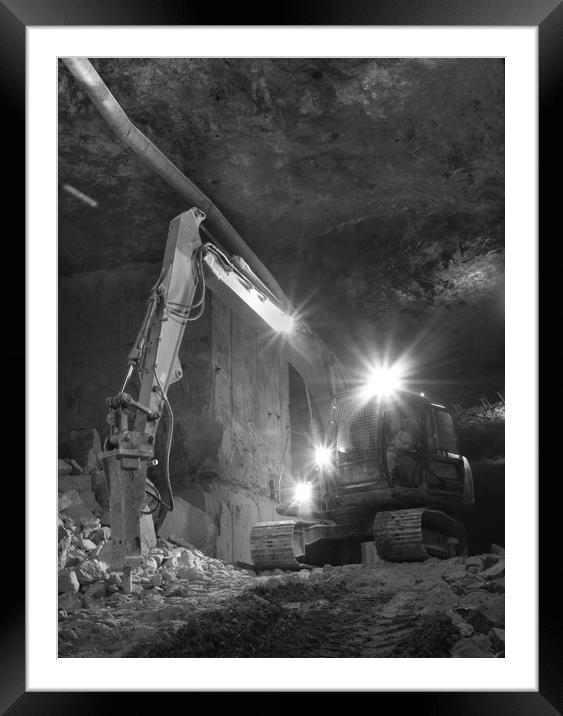 At work in the mines Framed Mounted Print by James Ford