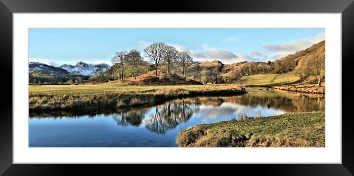 The river Brathay near Elterwater Framed Mounted Print by Linda Lyon