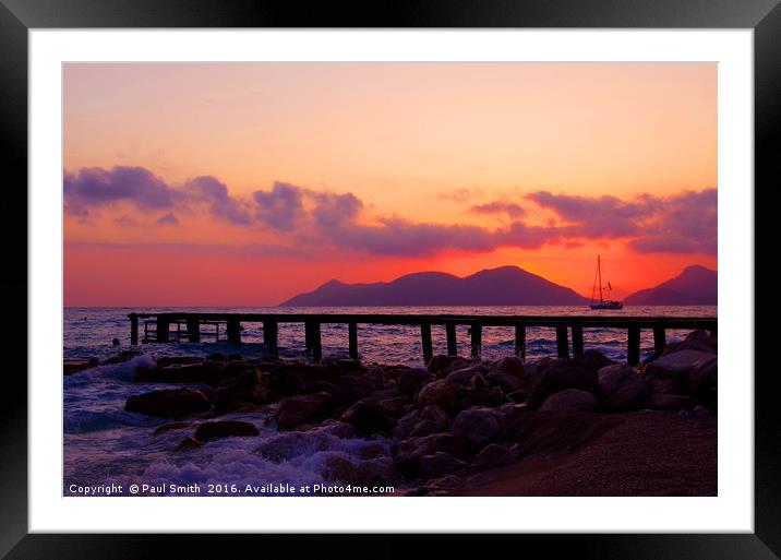 Pastel Sunset Framed Mounted Print by Paul Smith