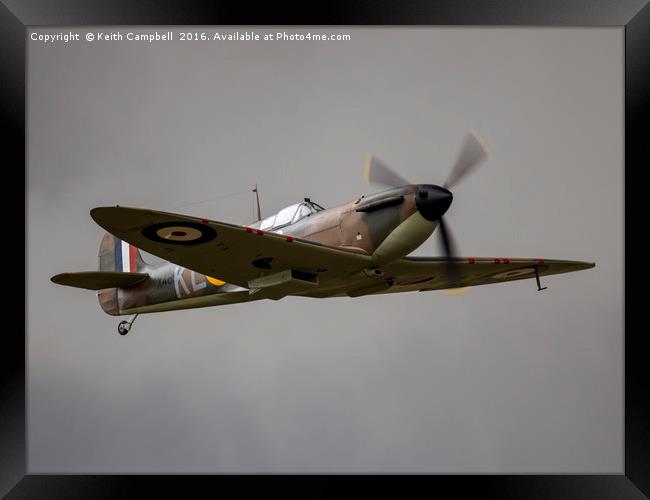 World War 2 RAF Spitfire Framed Print by Keith Campbell