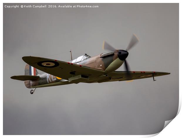 World War 2 RAF Spitfire Print by Keith Campbell