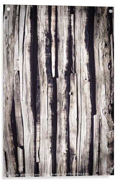 Old Weathered Wood Acrylic by John Chase