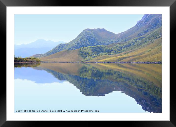Reflections at Melaleuca Framed Mounted Print by Carole-Anne Fooks