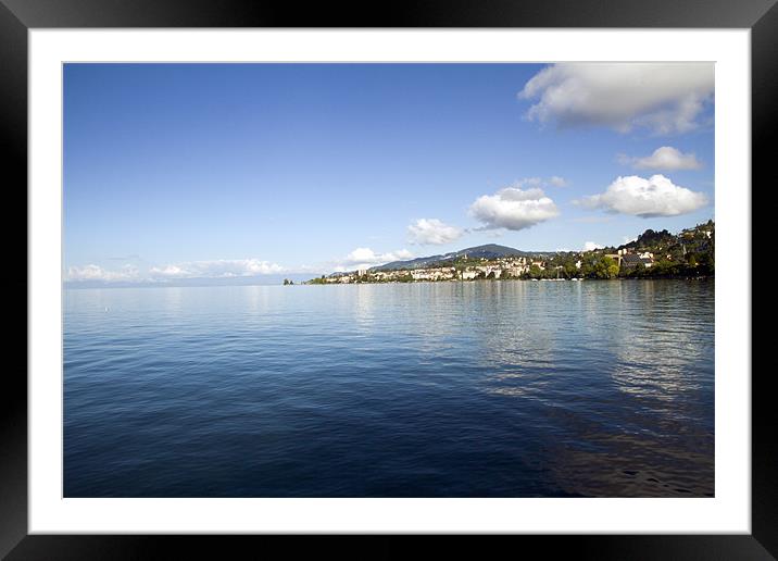 Lake Geneva Framed Mounted Print by les tobin
