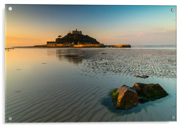Classic St Michael's Mount Acrylic by Michael Brookes