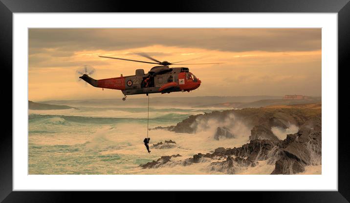 Royal Navy Rescue Framed Mounted Print by J Biggadike