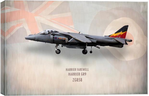 Harrier GR9 ZG858 Canvas Print by J Biggadike