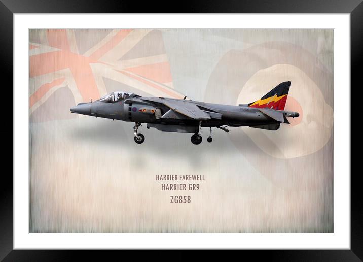Harrier GR9 ZG858 Framed Mounted Print by J Biggadike