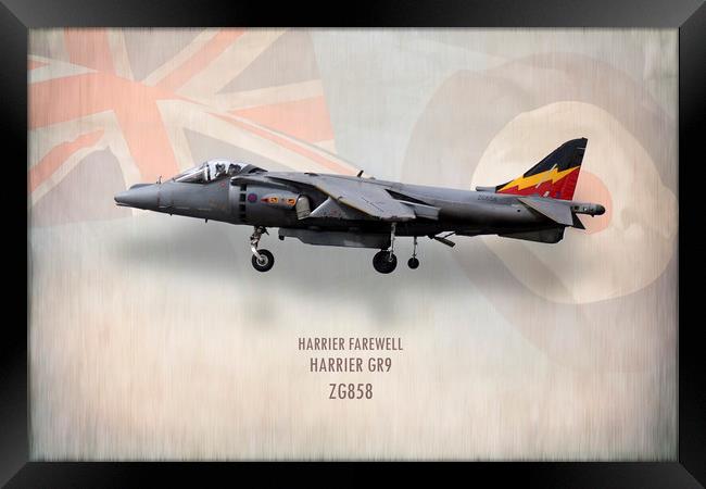 Harrier GR9 ZG858 Framed Print by J Biggadike