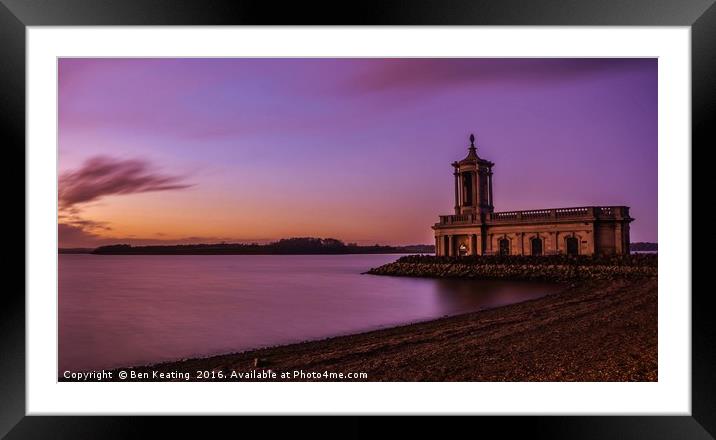 Rutland Water at Twilight Framed Mounted Print by Ben Keating