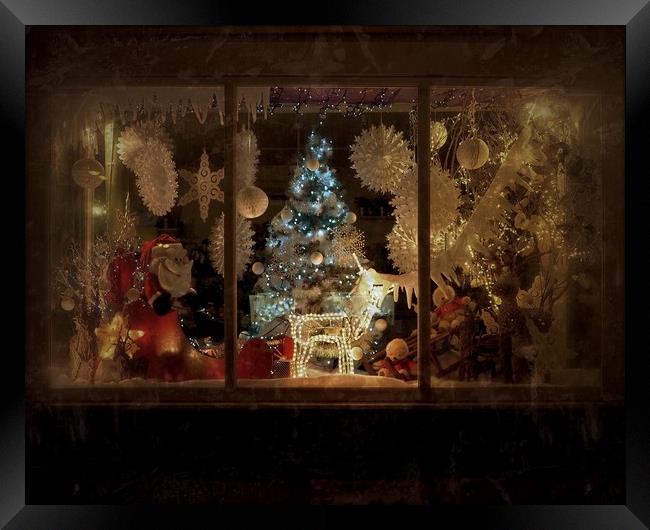 Christmas Shop Framed Print by Victor Burnside