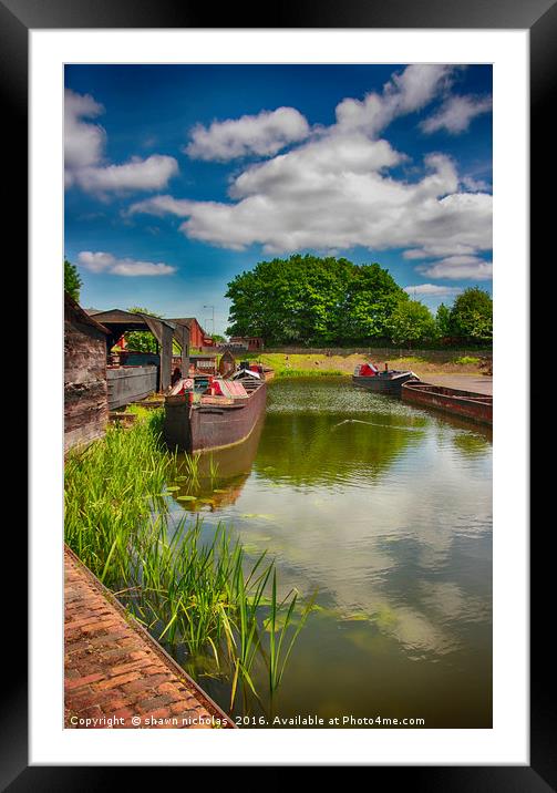 Black Country Museum & Birmingham Canal Framed Mounted Print by Shawn Nicholas