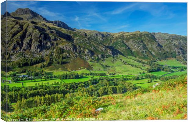 Great Langdale Valley from Side Pike Lake District Canvas Print by Nick Jenkins