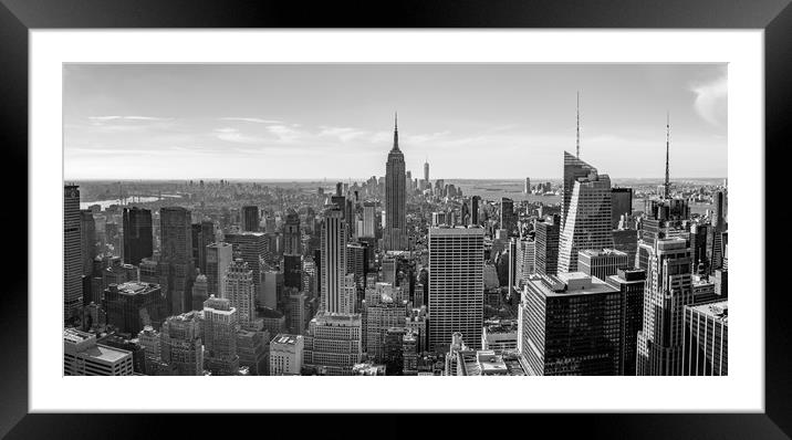 Manhattan Skyline Framed Mounted Print by Bob Small
