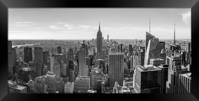 Manhattan Skyline Framed Print by Bob Small