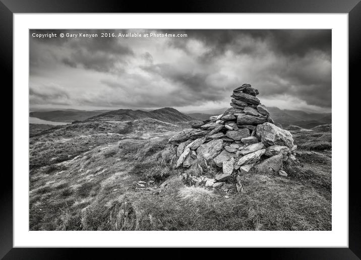 Moody Skies Over Wansfell - Ambleside Framed Mounted Print by Gary Kenyon