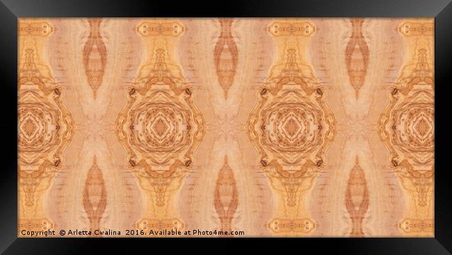 Olive wood surface texture abstract Framed Print by Arletta Cwalina