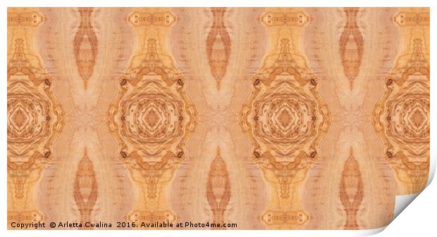 Olive wood surface texture abstract Print by Arletta Cwalina
