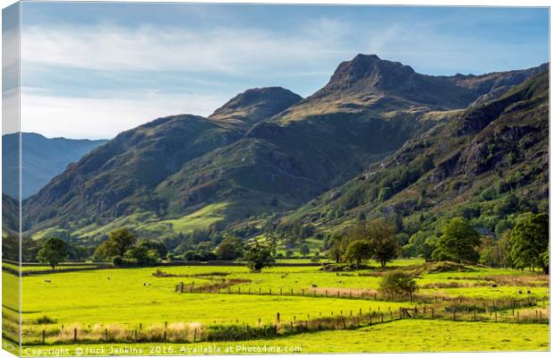 Great Langdale Valley Lake District Cumbria Canvas Print by Nick Jenkins