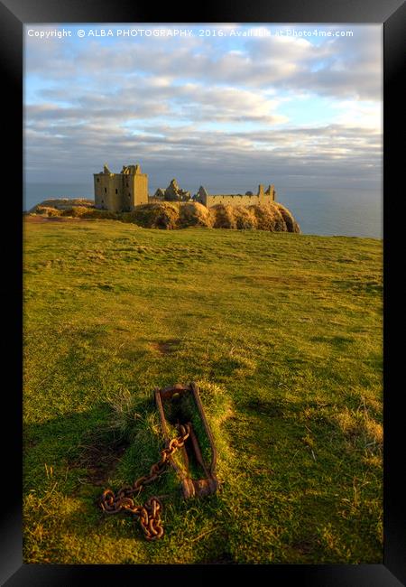 Dunnottar Castle, Stonehaven, Scotland. Framed Print by ALBA PHOTOGRAPHY