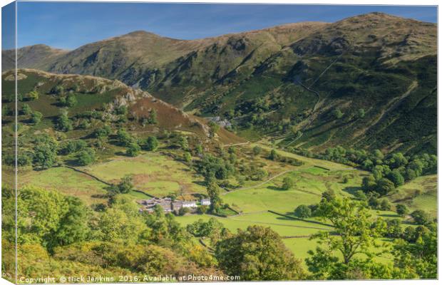 The UpperTroutbeck Valley Lake District Cumbria  Canvas Print by Nick Jenkins