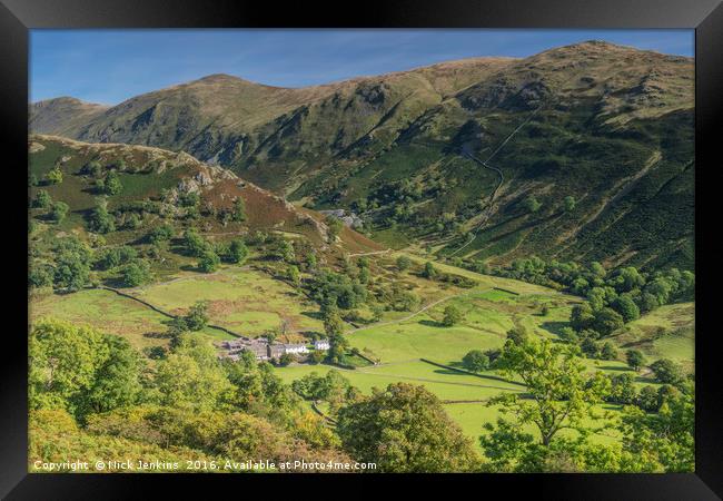 The UpperTroutbeck Valley Lake District Cumbria  Framed Print by Nick Jenkins