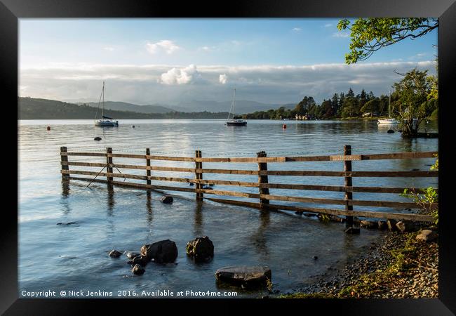 Windermere from Miller Ground Lake District Framed Print by Nick Jenkins