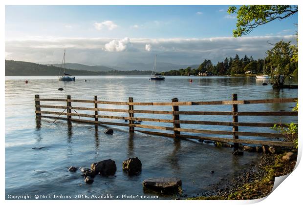 Windermere from Miller Ground Lake District Print by Nick Jenkins