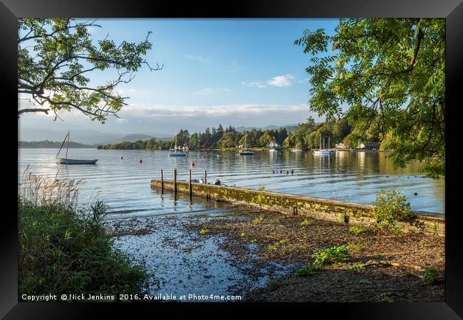 Windermere from Miller Ground Lake District  Framed Print by Nick Jenkins