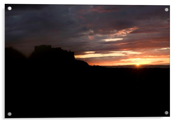 Bamburgh Castle at Sunset Acrylic by Ivan Kovacs
