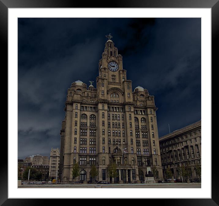 Liver Building Framed Mounted Print by les tobin