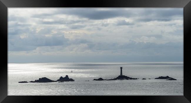 Longships Lighthouse Framed Print by David Wilkins