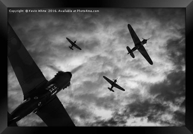 WW2 MK1 Hawker Hurricane Framed Print by Kevin White
