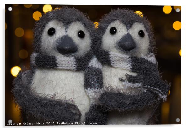 Penguin pair Acrylic by Jason Wells