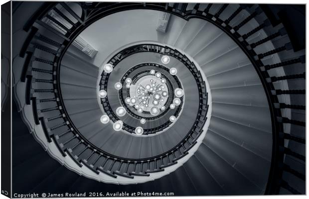Spiral Staircase Canvas Print by James Rowland