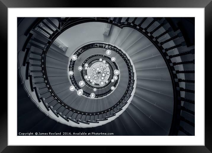 Spiral Staircase Framed Mounted Print by James Rowland