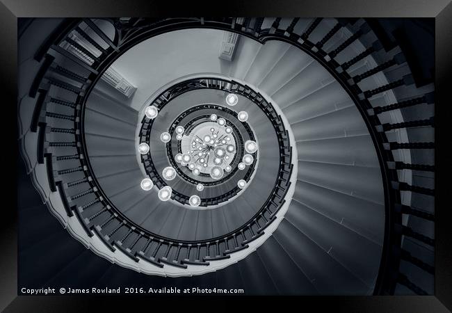 Spiral Staircase Framed Print by James Rowland