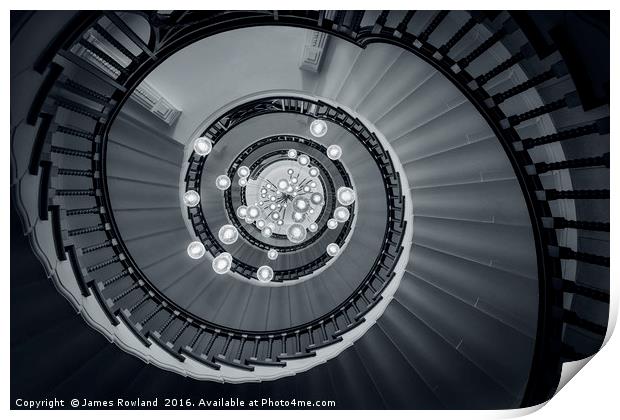 Spiral Staircase Print by James Rowland