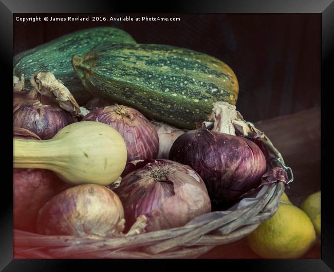 Vegetable Still Life Framed Print by James Rowland
