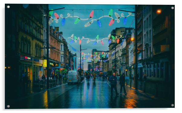St Mary's Street, Cardiff Acrylic by Richard Downs